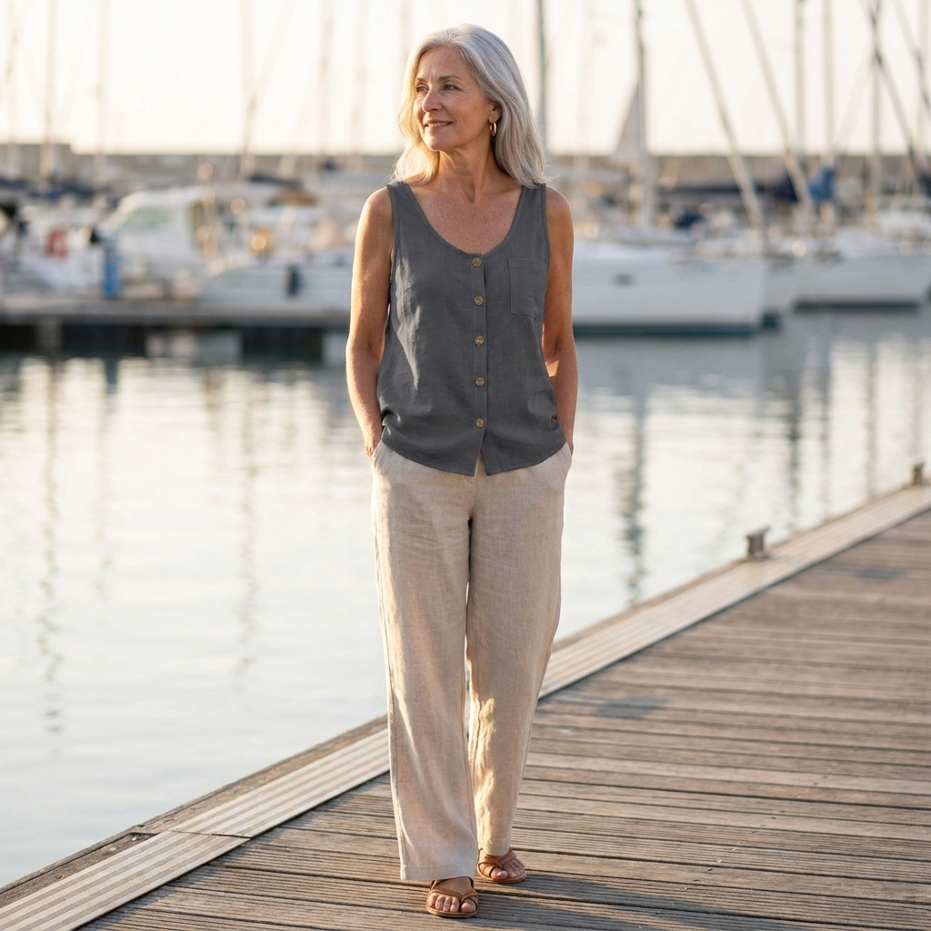 Relaxed Ibiza Style Sleeveless Top