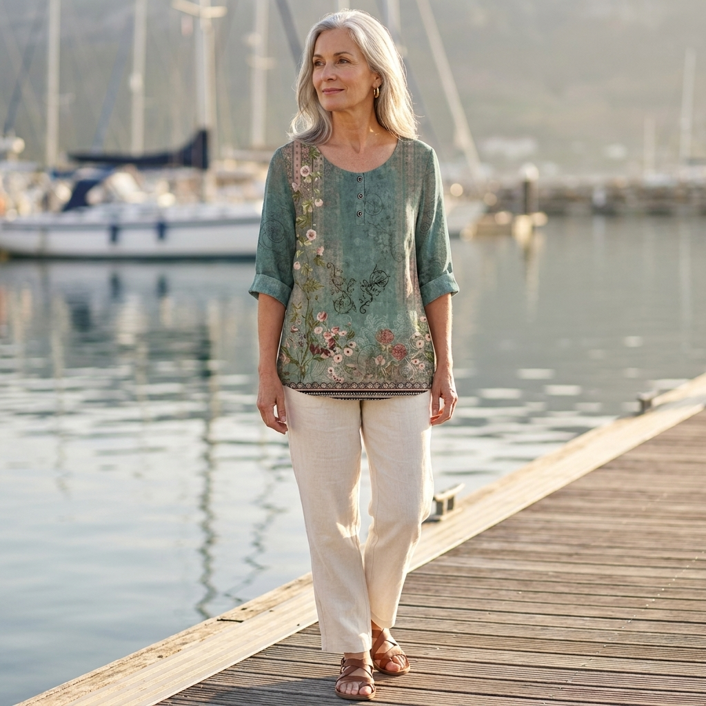 Flora | Vintage Floral Print Blouse