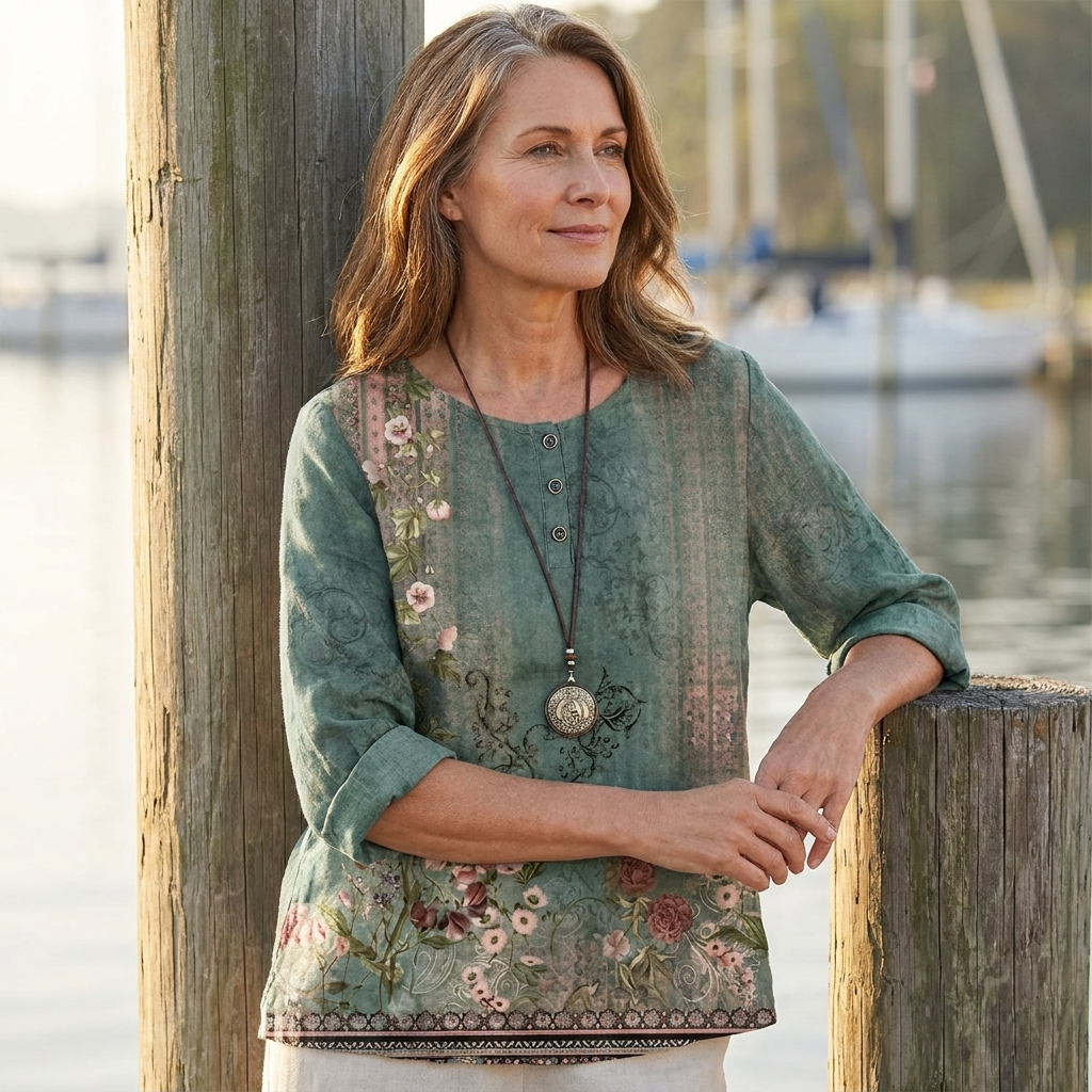 Flora | Vintage Floral Print Blouse