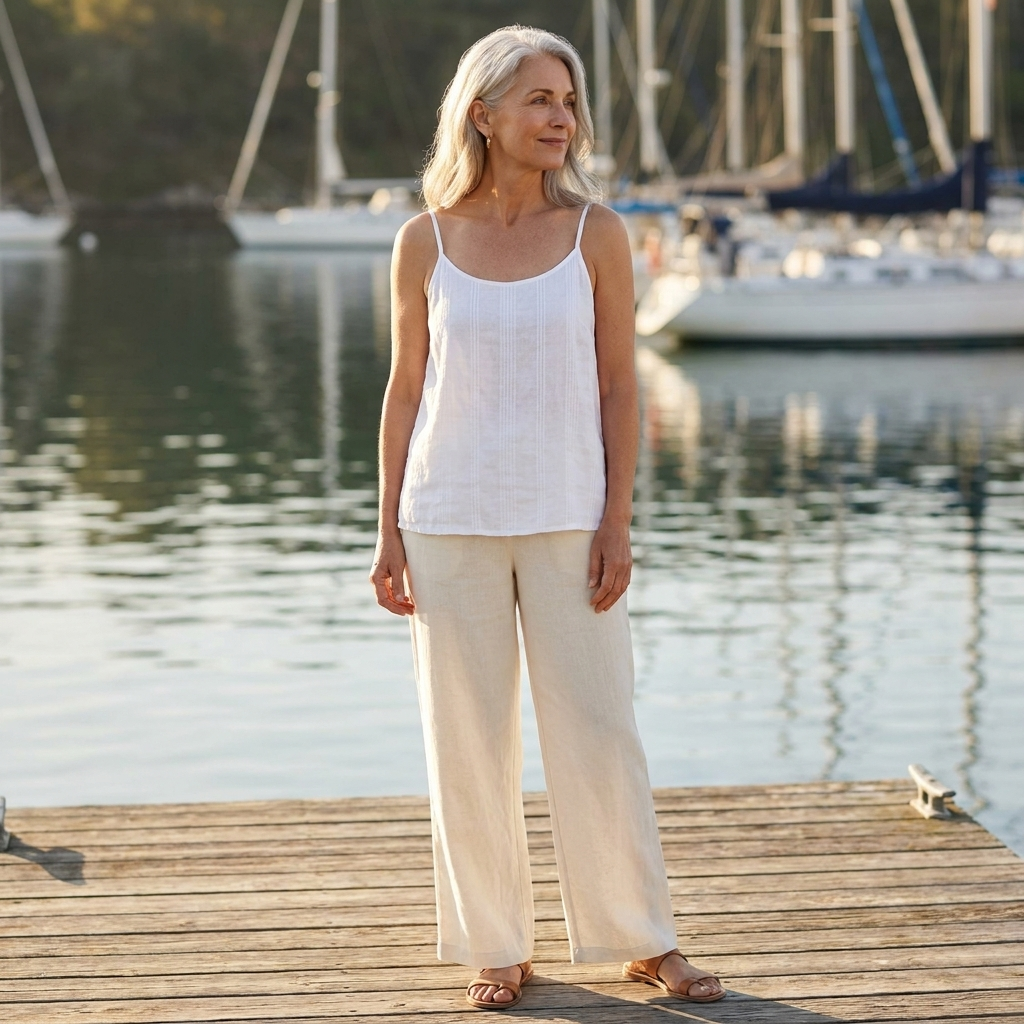 Isla | Spaghetti Strap Linen Top