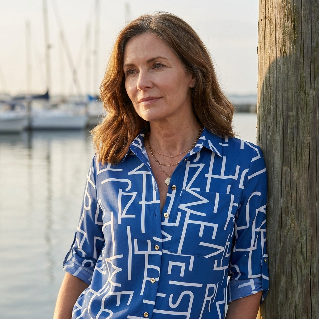Margot | Printed Button-Up Blouse