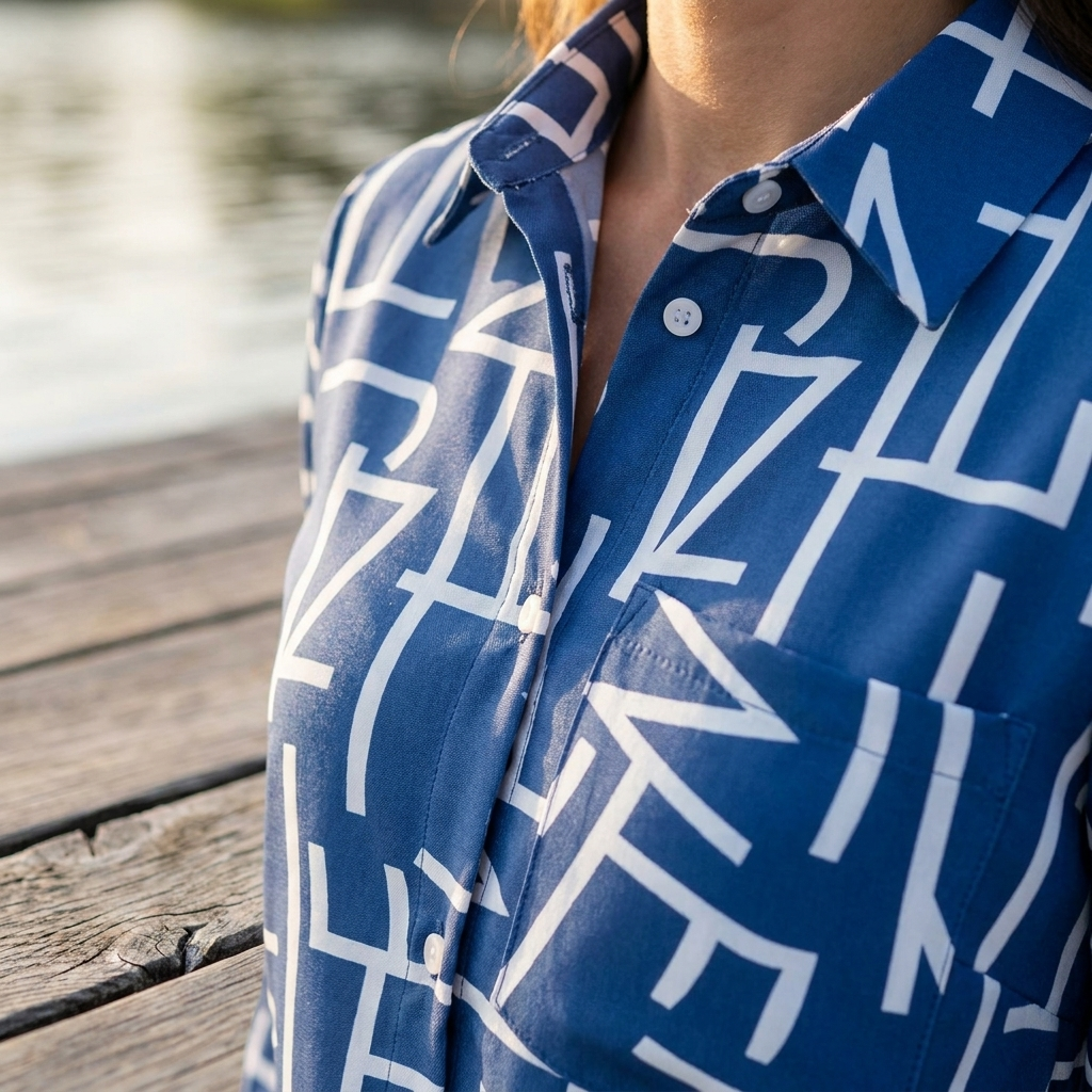 Margot | Printed Button-Up Blouse