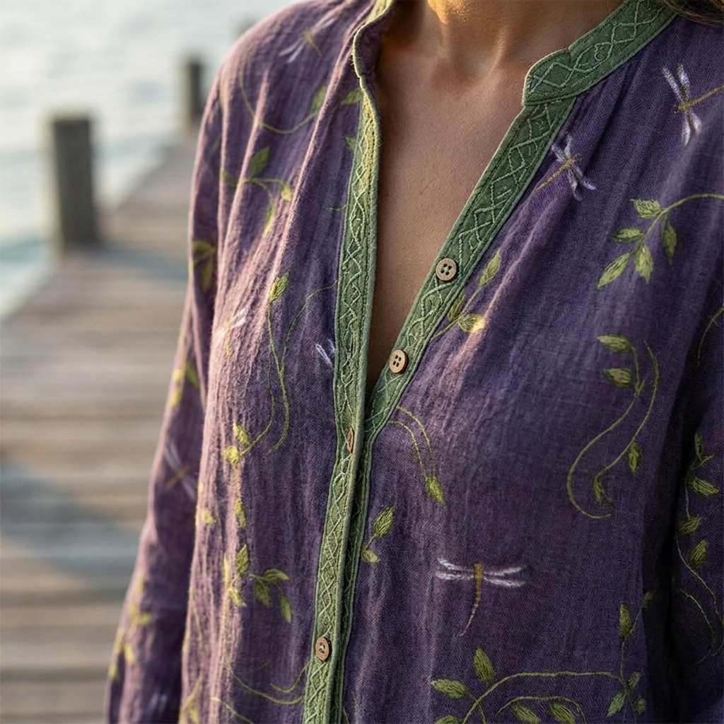 Rosette | V-Neck Relaxed Blouse