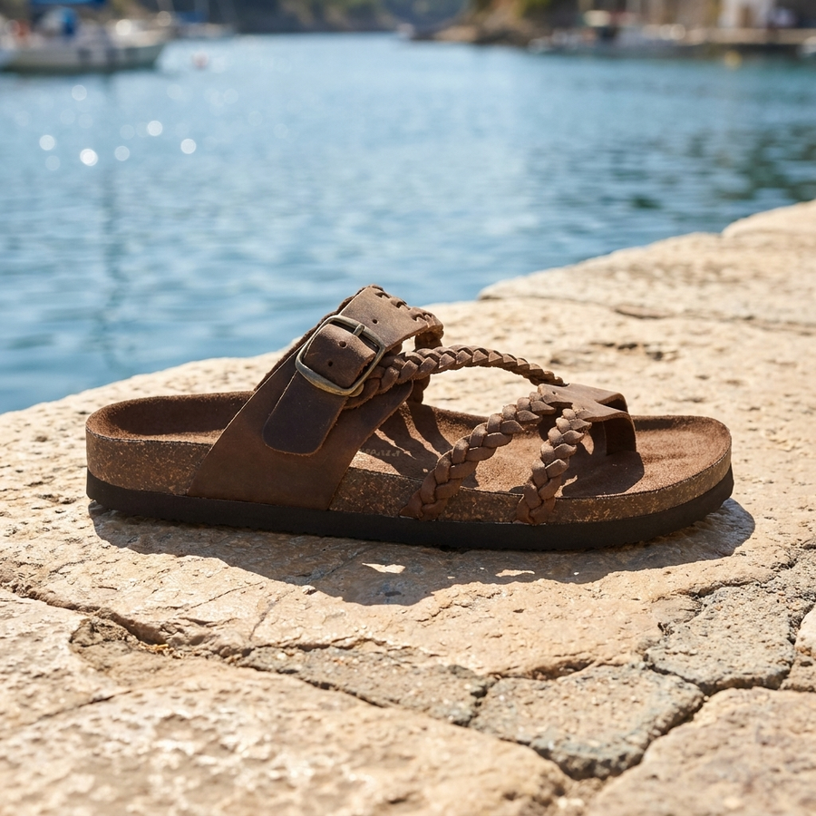 Hayleigh | Braided Cork Sandals