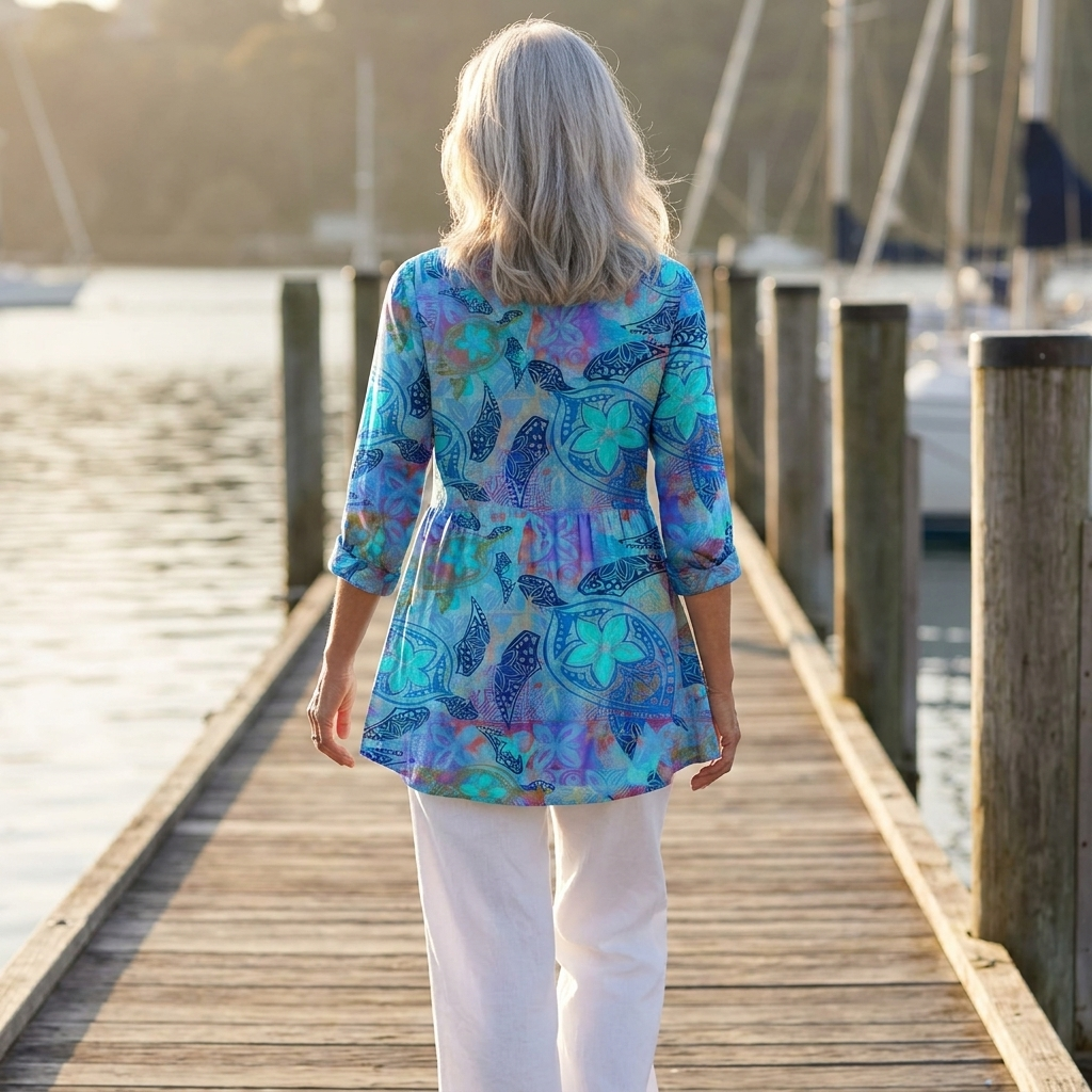 Juliette | Long Blouse with V-Neck
