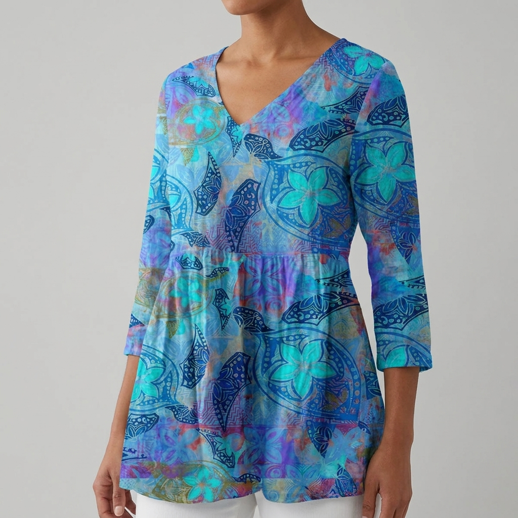 Juliette | Long Blouse with V-Neck