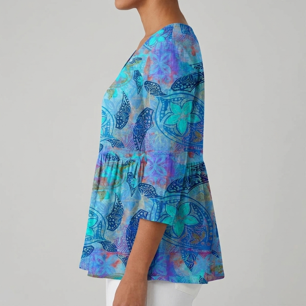 Juliette | Long Blouse with V-Neck