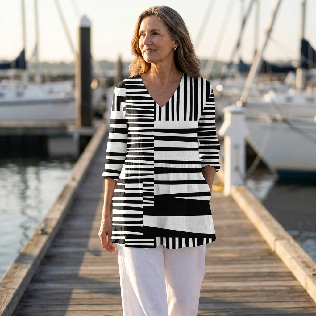 Sophie | Long Blouse with V-Neck