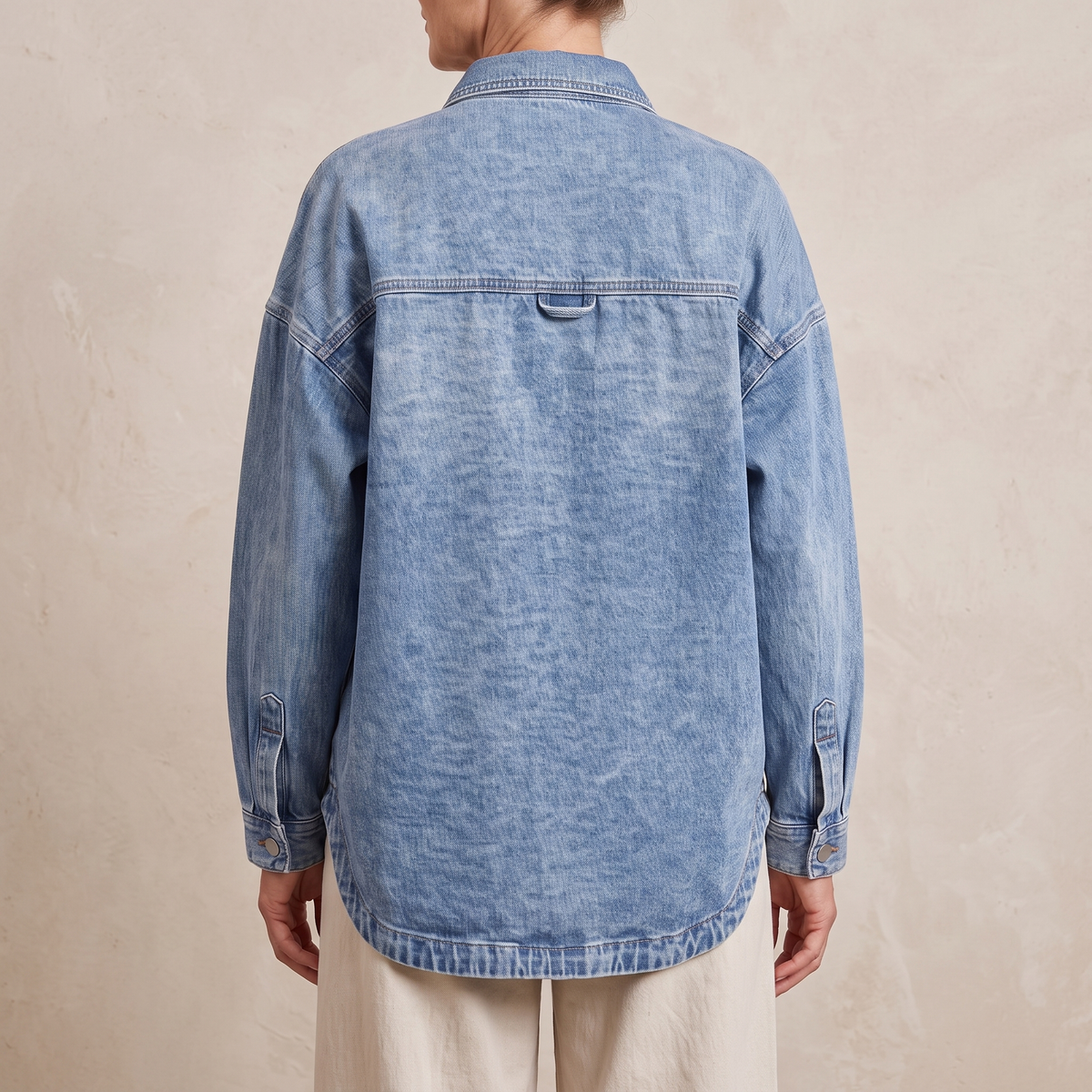 Bess™ — Oversized Washed Denim Jacket