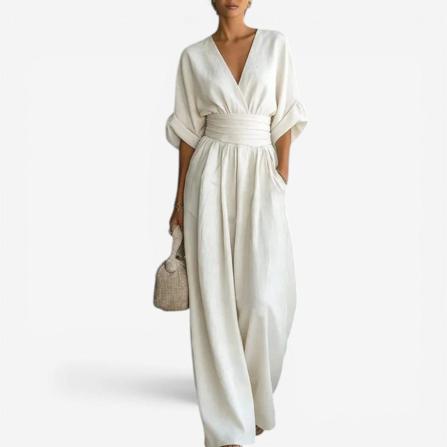 Cheska | Elegant Cinched Waist Jumpsuit