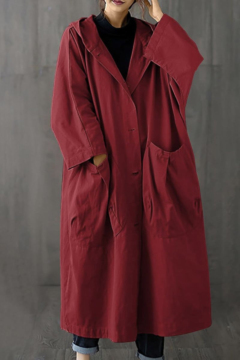 One Size Fits All Oversized Water-Resistant Windbreaker Jacket