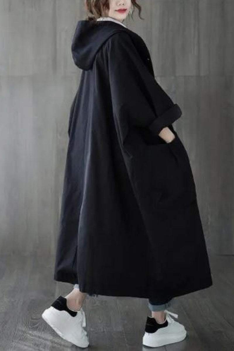 One Size Fits All Oversized Water-Resistant Windbreaker Jacket