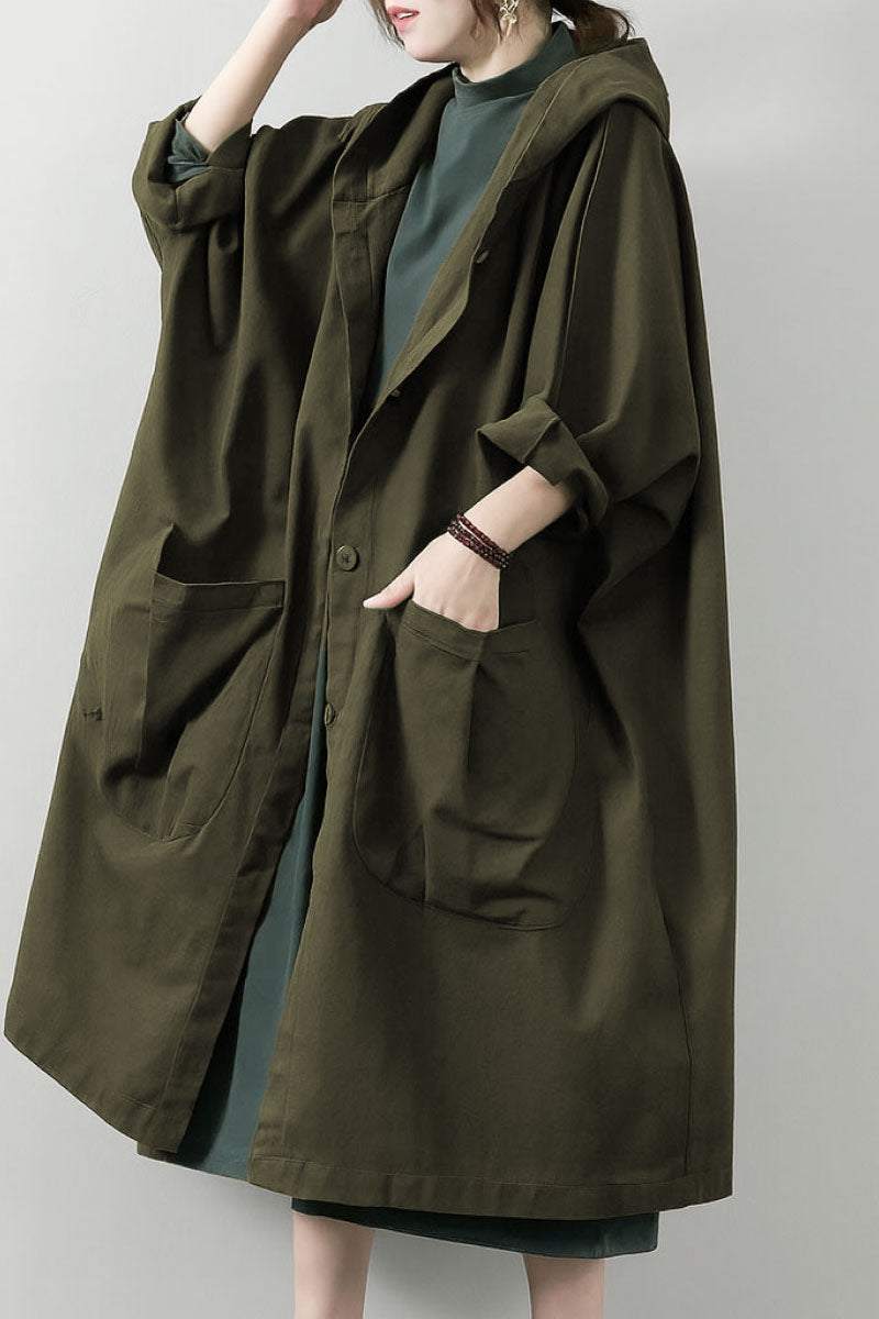 One Size Fits All Oversized Water-Resistant Windbreaker Jacket