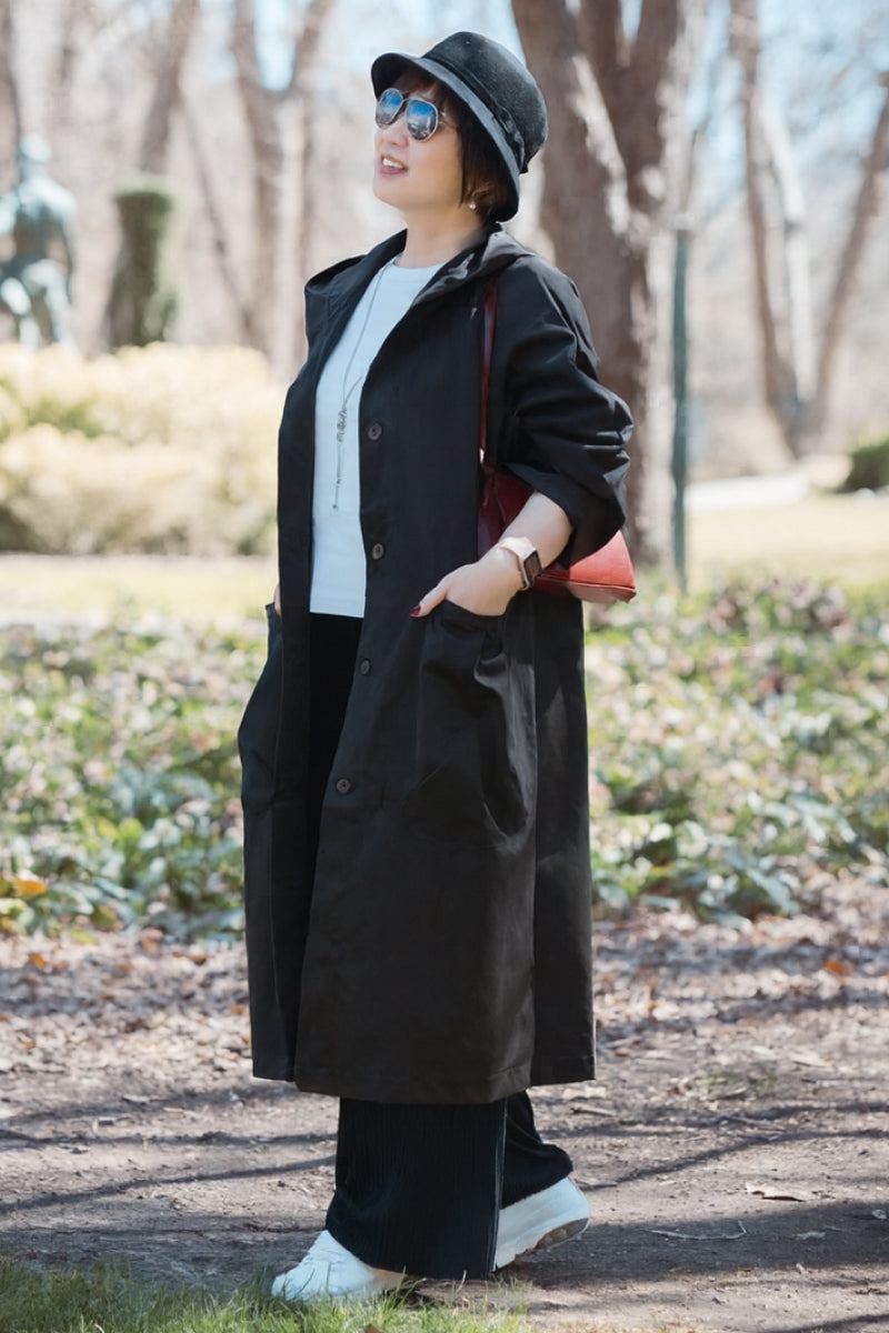 One Size Fits All Oversized Water-Resistant Windbreaker Jacket