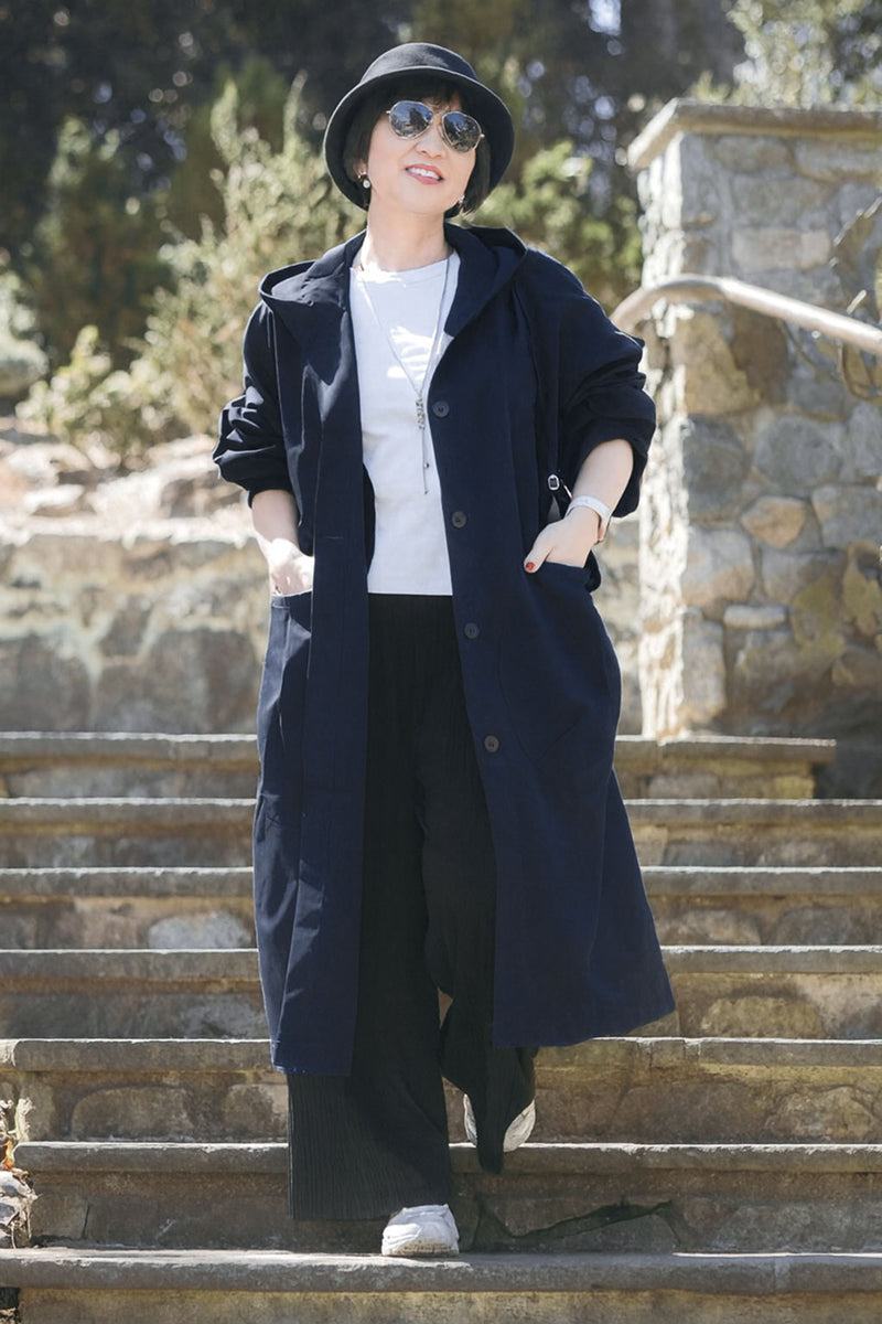 One Size Fits All Oversized Water-Resistant Windbreaker Jacket