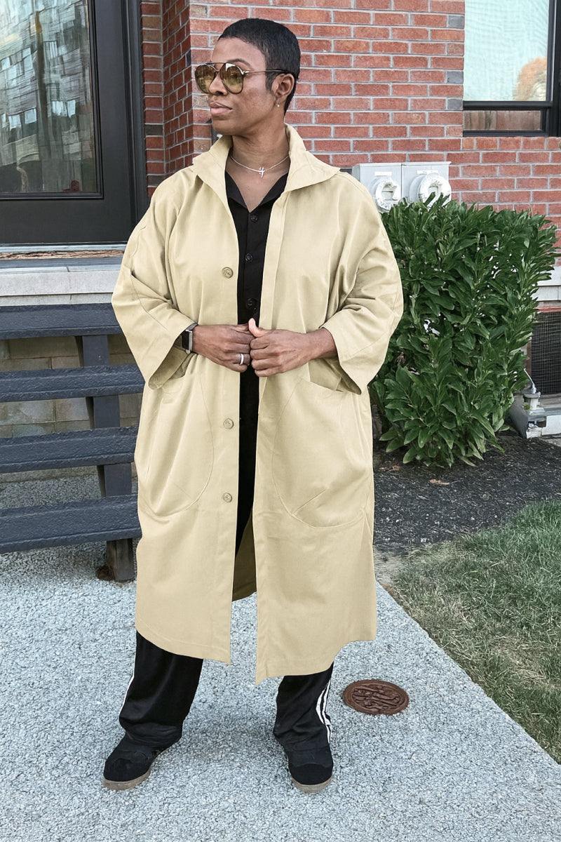 One Size Fits All Oversized Water-Resistant Windbreaker Jacket