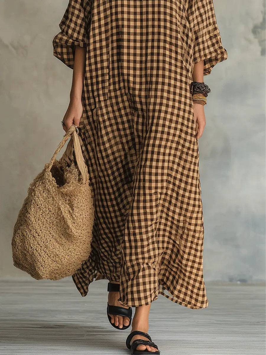 Mila | Check Maxi Dress