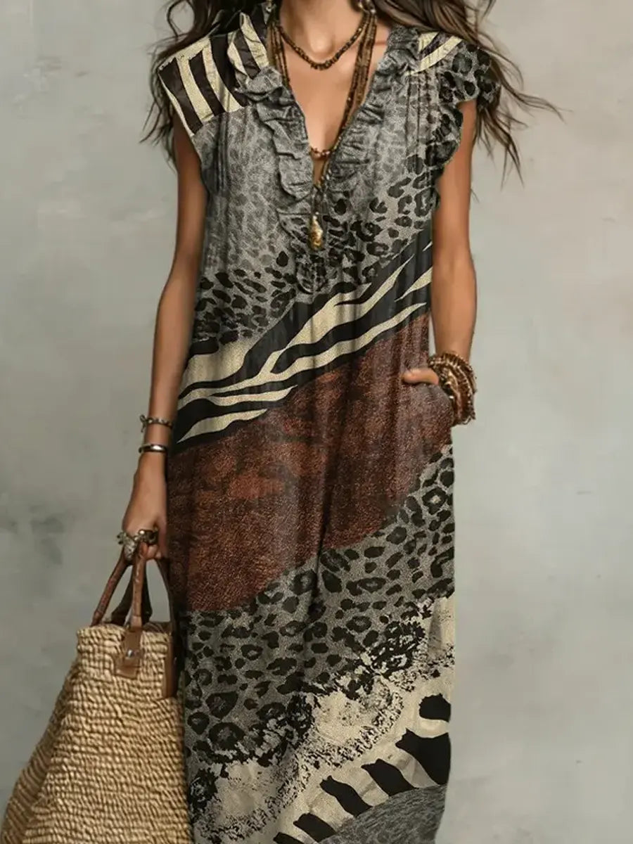 Shirley™ Mixed Print Maxi Dress
