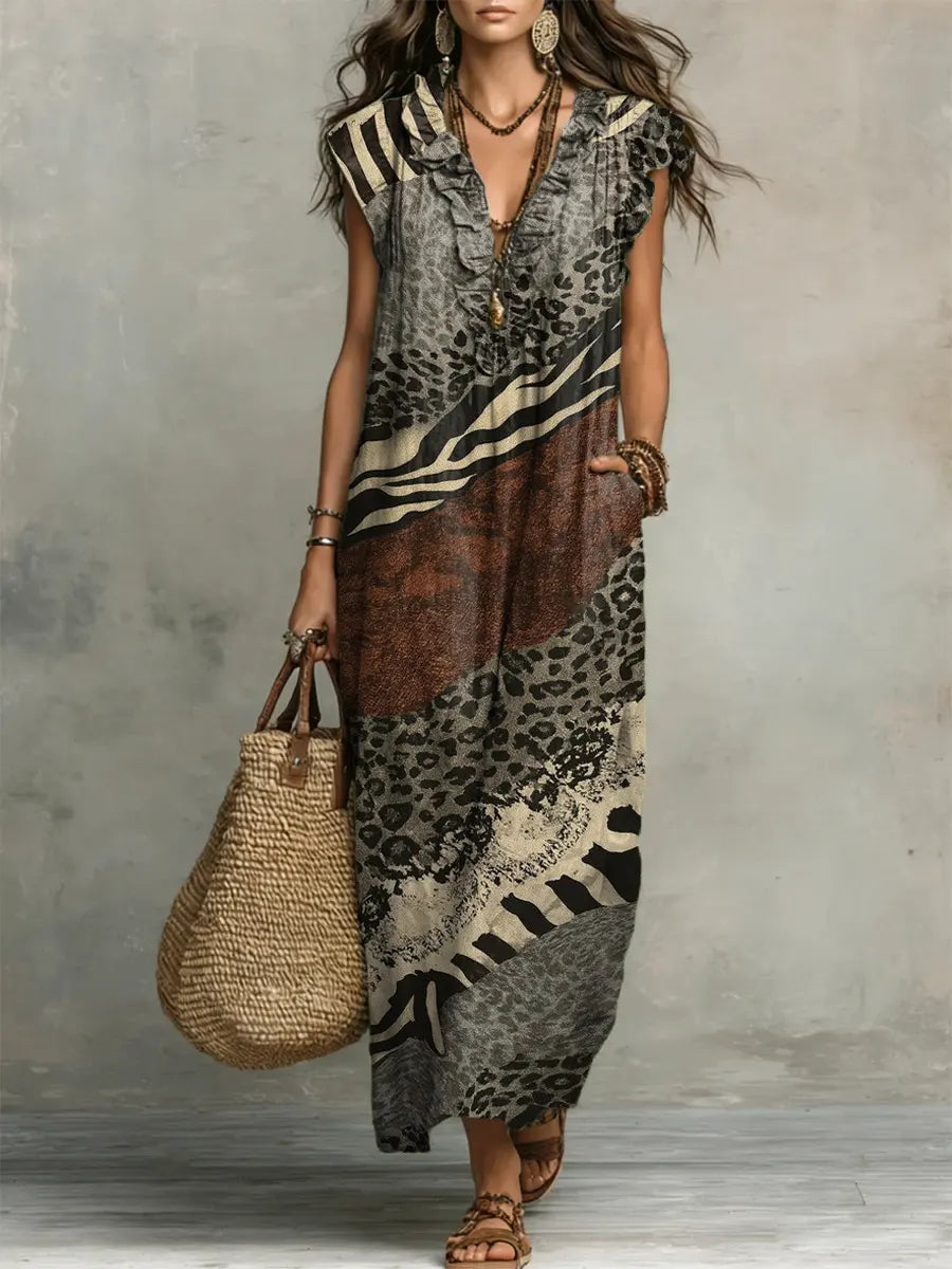 Shirley™ Mixed Print Maxi Dress