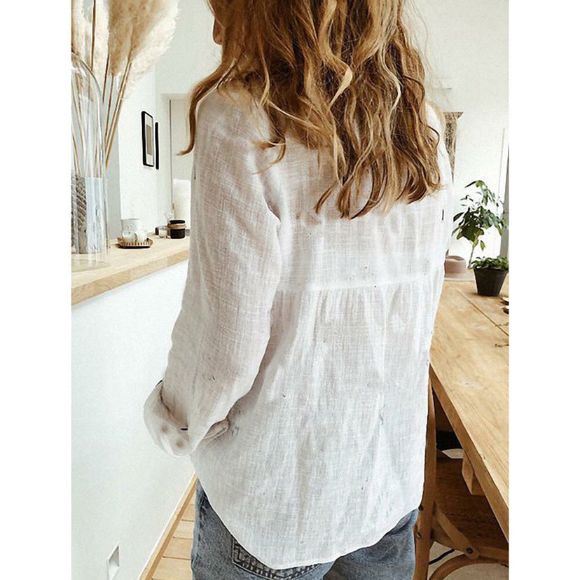 Wren | Casual Linen Summer Blouse