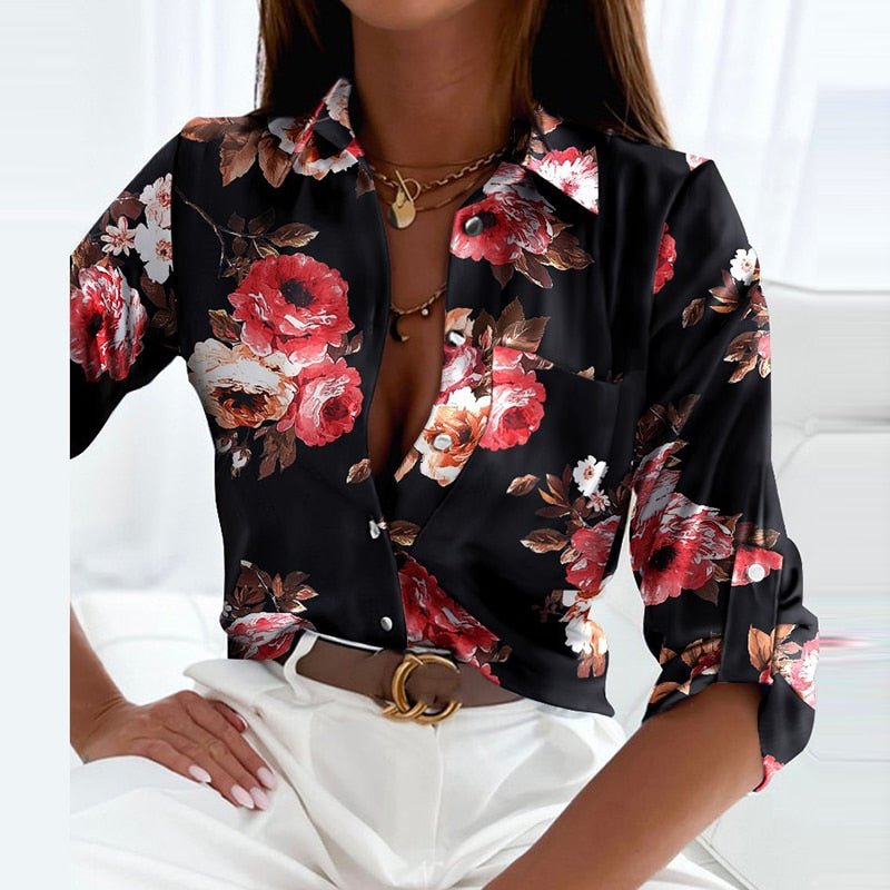 Margot | Printed Button-Up Blouse