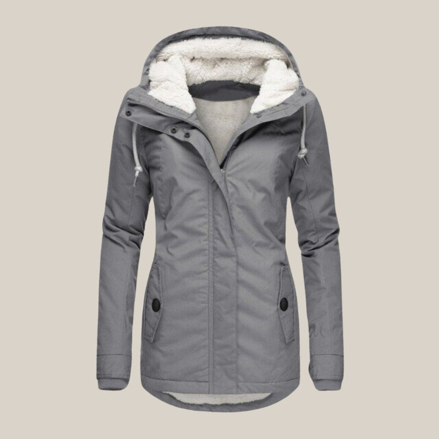 Harper | Women's Sherpa-Lined Hooded Quilted Jacket Fleece Winter Coat